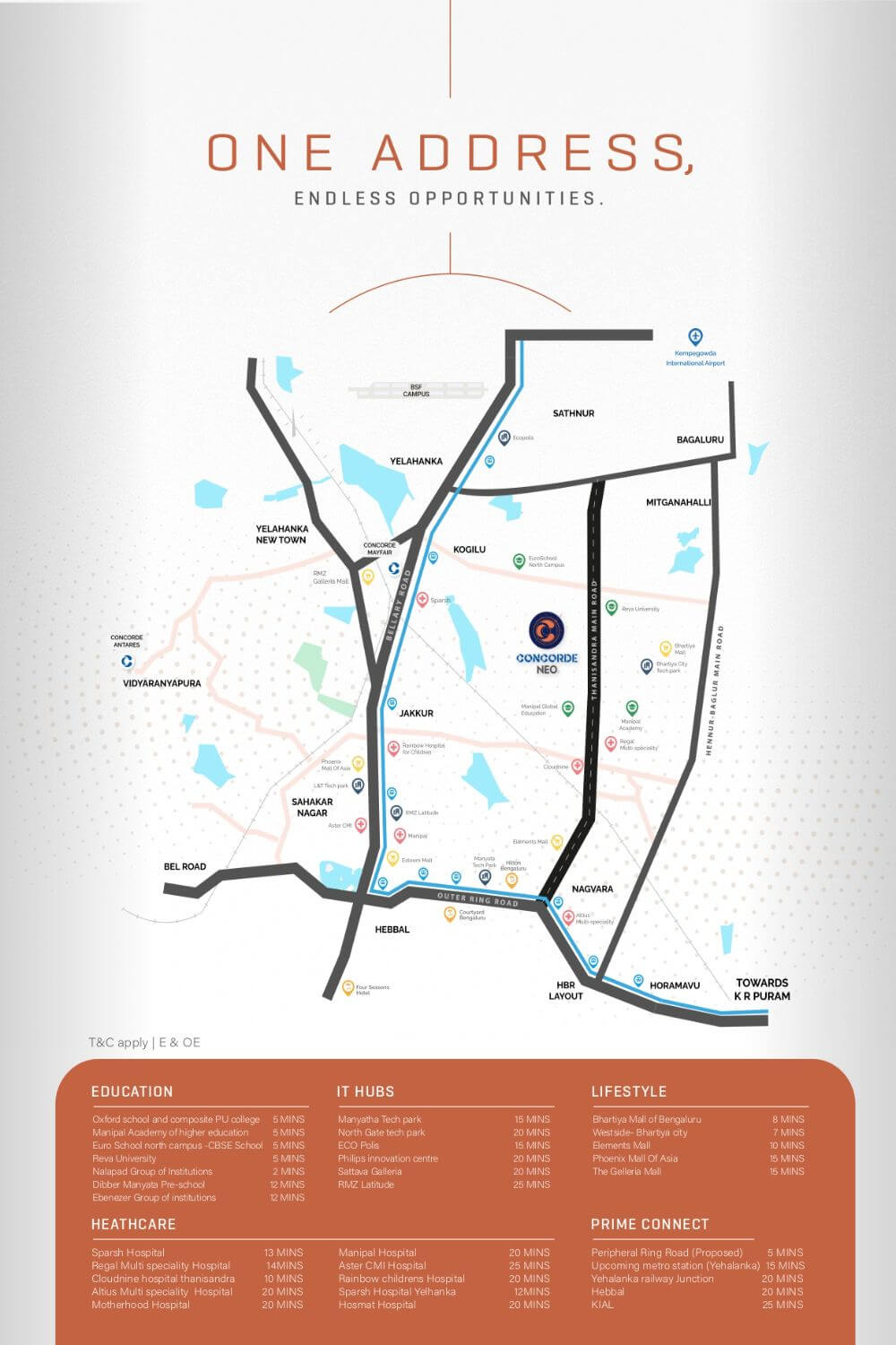 Concorde Neo Thanisandra Location Map